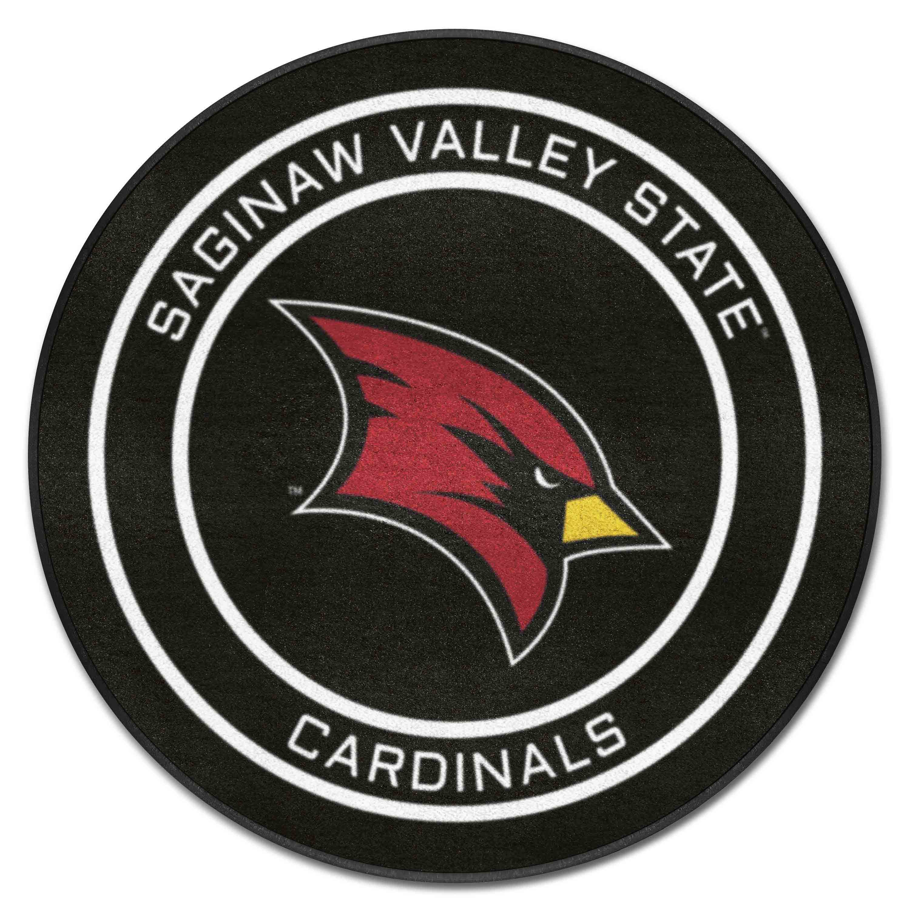 Saginaw Valley State Hockey Puck Rug - 27in. Diameter - Saginaw Valley State