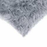 18" X 18" X 5" Grey Faux Fur  Pillow 2 Pack - Homeroots