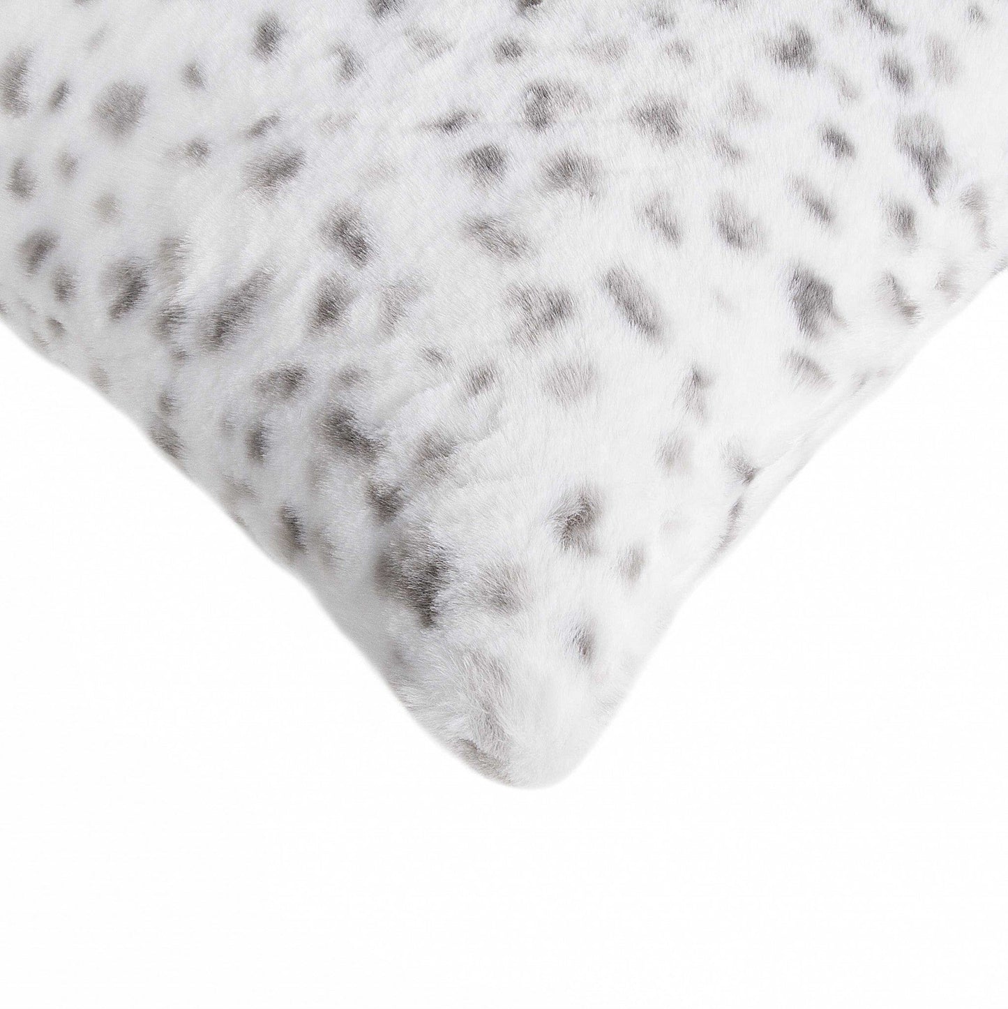 Set of Two 18" Brown and White Faux Fur Throw Pillow - Homeroots - Flyclothing LLC