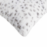 Set of Two 18" Brown and White Faux Fur Throw Pillow - Homeroots