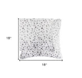 Set of Two 18" Brown and White Faux Fur Throw Pillow - Homeroots - Flyclothing LLC