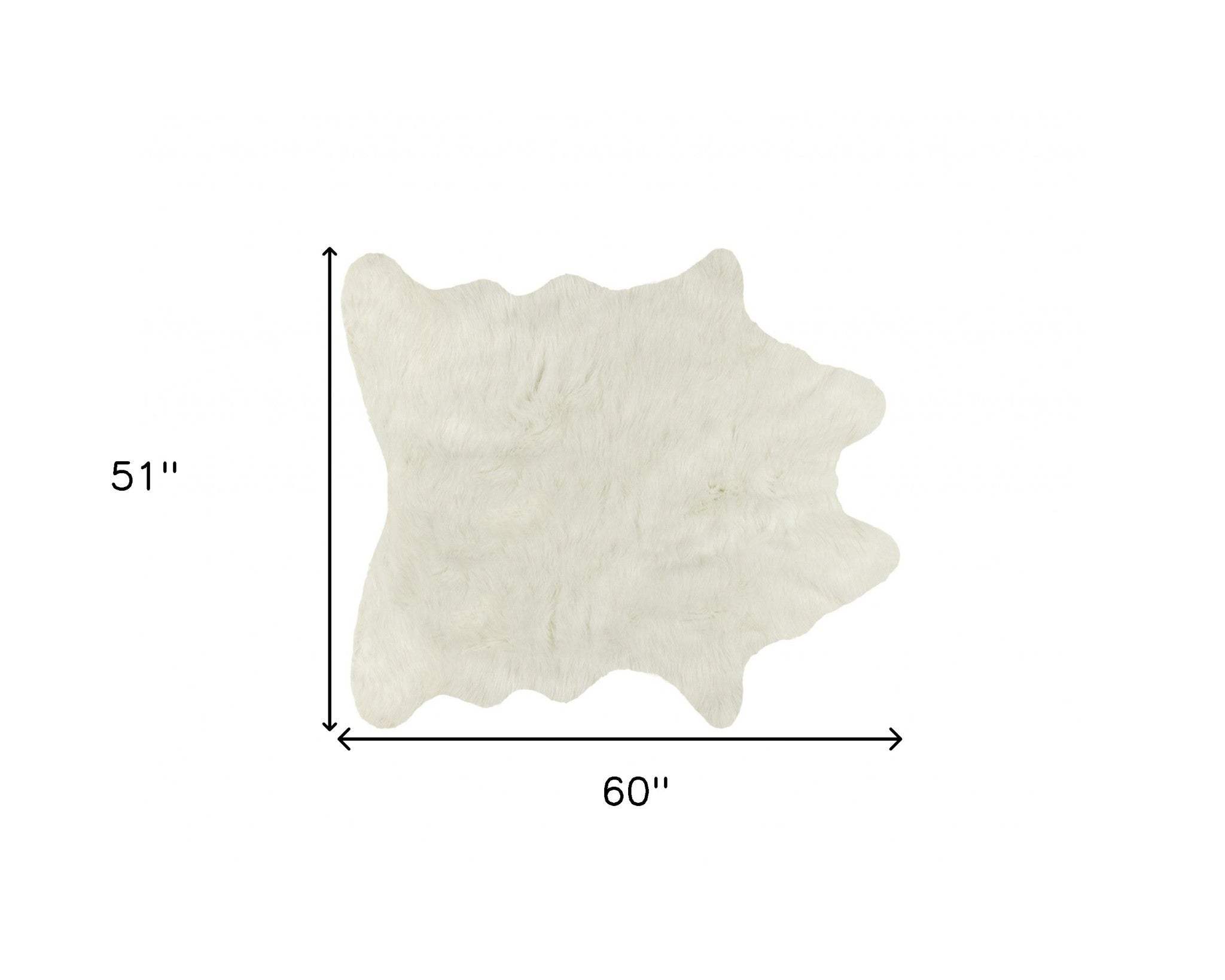 4' X 5' Off White Faux Cowhide Animal Print Cowhide Area Rug - Homeroots - Flyclothing LLC