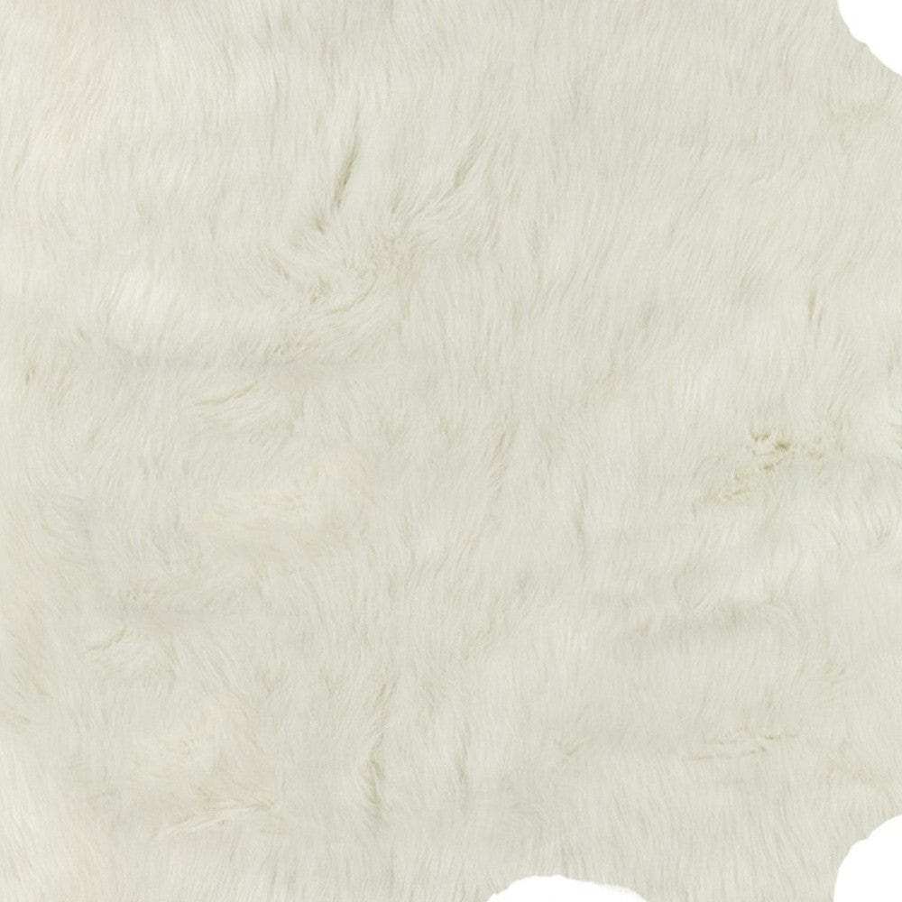 4' X 5' Off White Faux Cowhide Animal Print Cowhide Area Rug - Homeroots - Flyclothing LLC