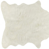 4' X 5' Off White Faux Cowhide Animal Print Cowhide Area Rug - Homeroots - Flyclothing LLC