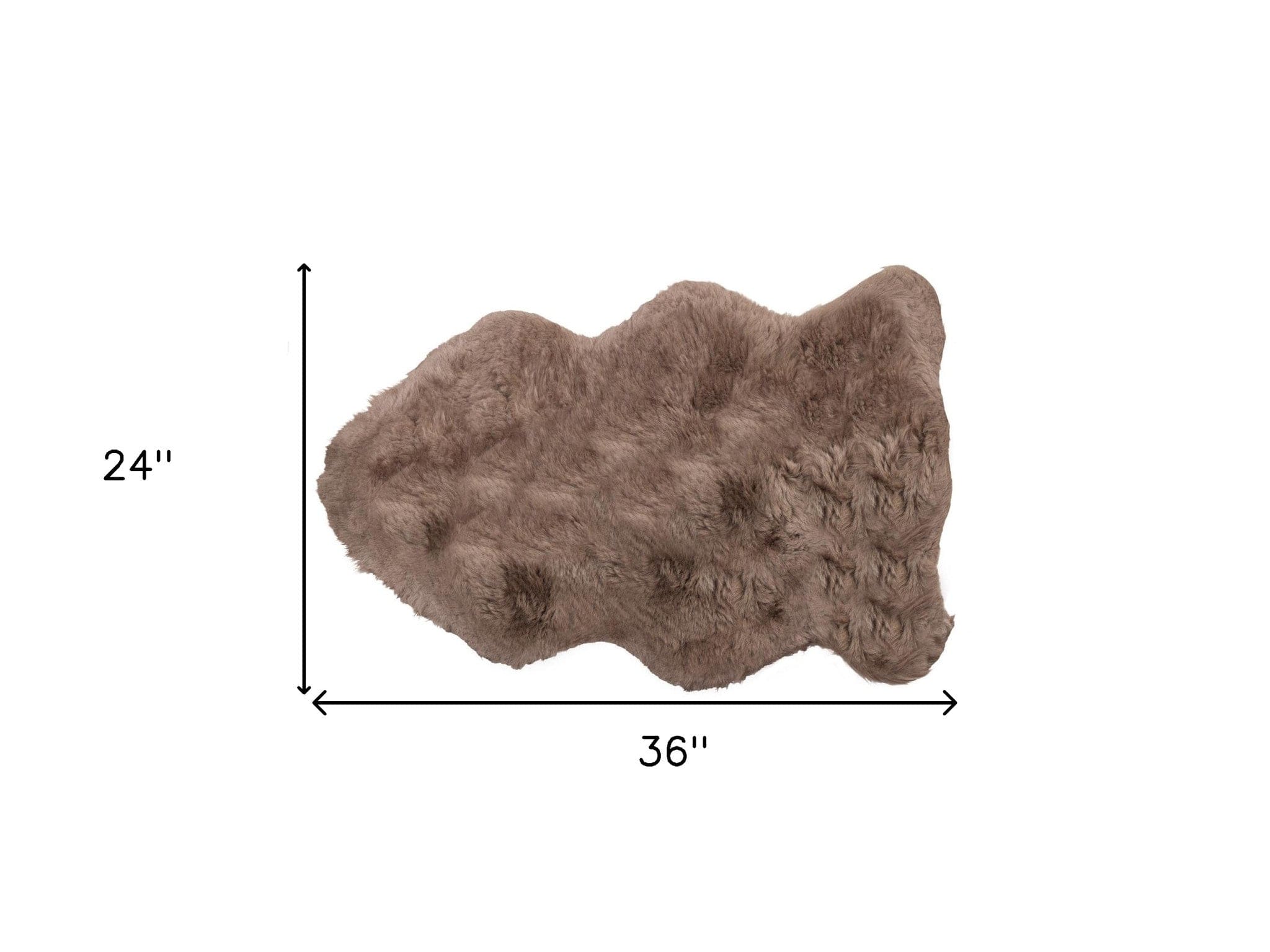 24" X 36" Taupe Sheepskin Single Long-Haired - Rug - Homeroots - Flyclothing LLC