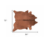 72" X 84" Brown Cowhide  Rug - Homeroots
