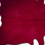 72" X 84" Burgundy Cowhide  Rug - Homeroots