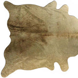 6' X 7' Gold Genuine Cowhide Area Rug - Homeroots - Flyclothing LLC