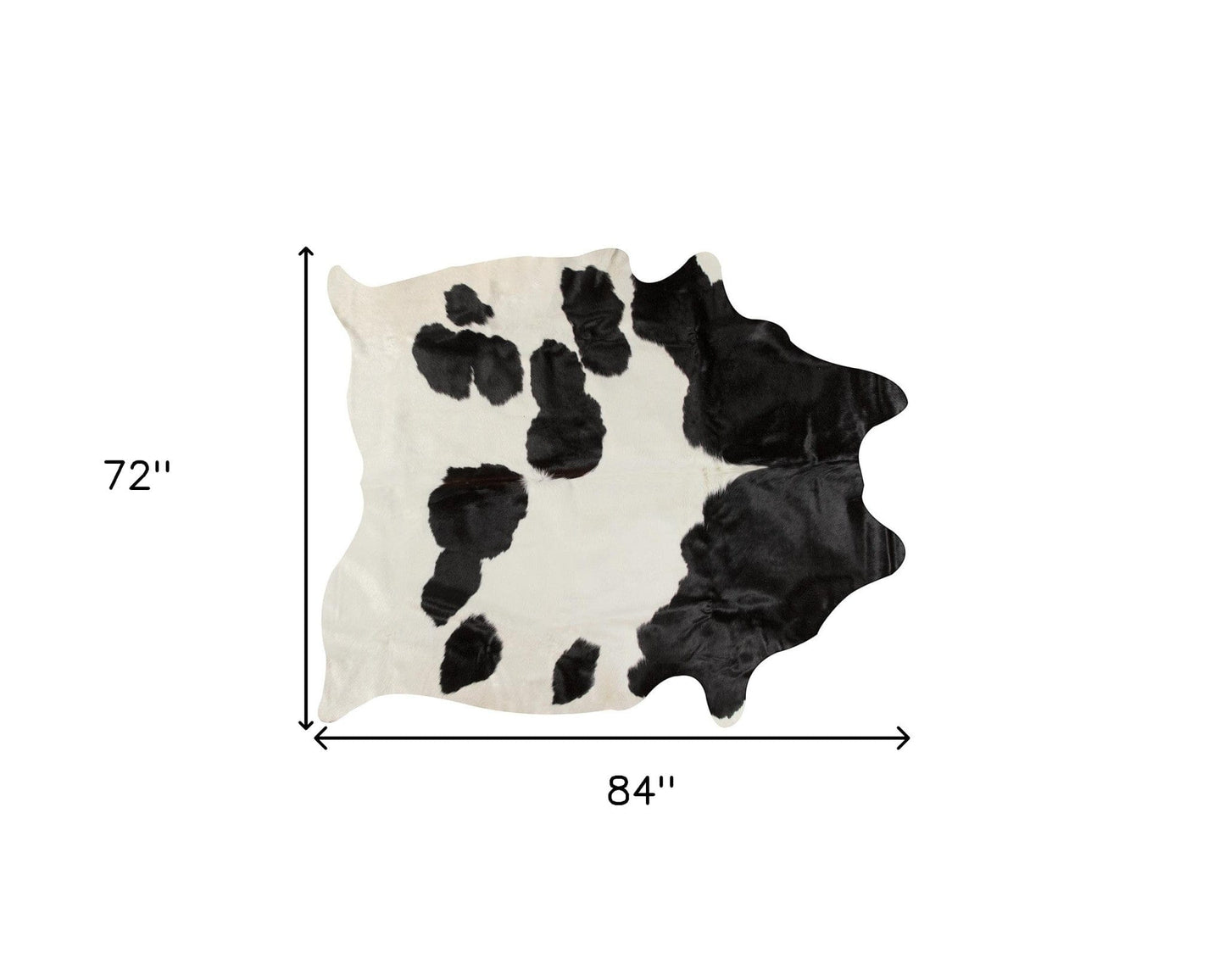 72" X 84" White And Black Cowhide Rug - Homeroots - Flyclothing LLC