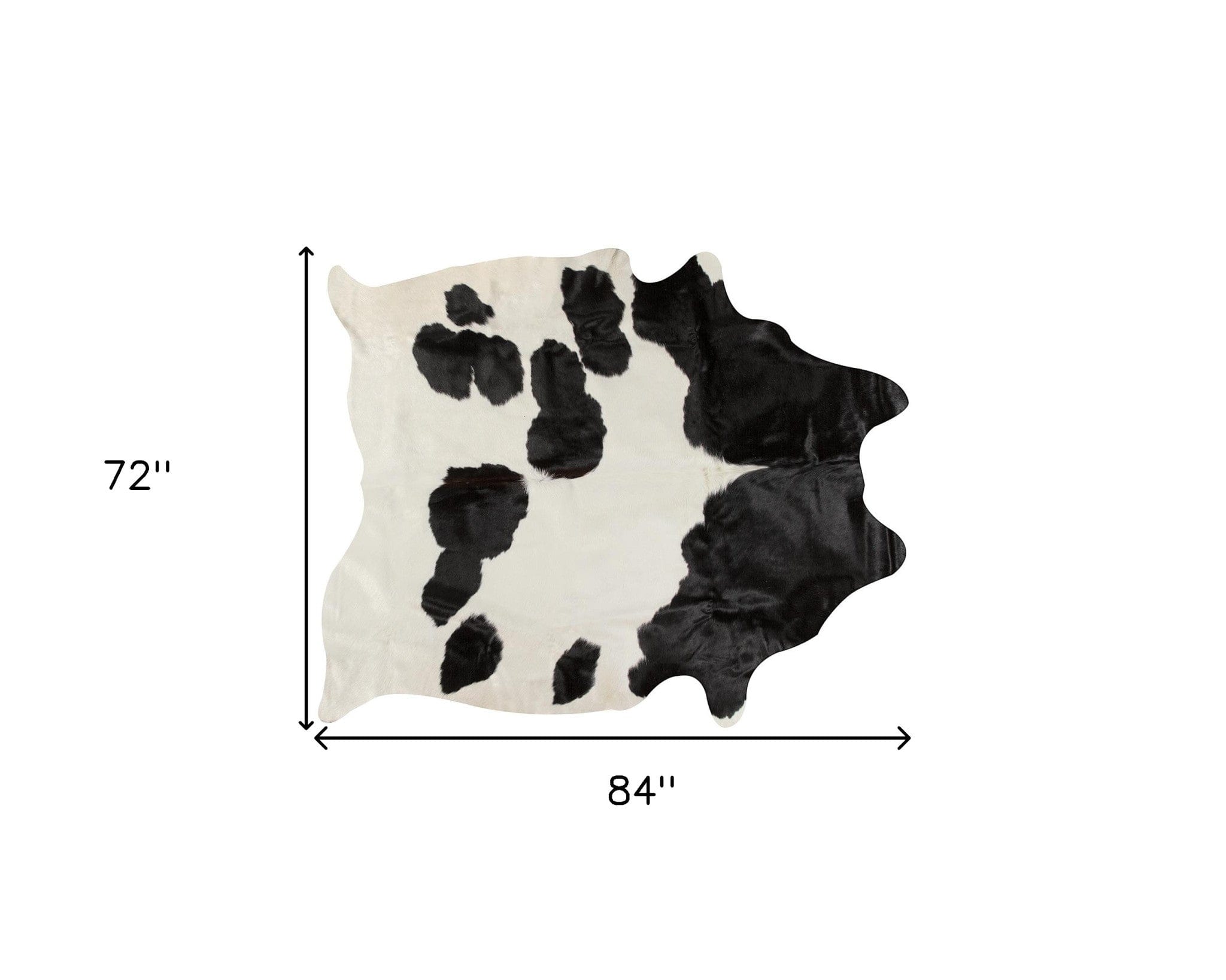 72" X 84" White And Black Cowhide Rug - Homeroots - Flyclothing LLC