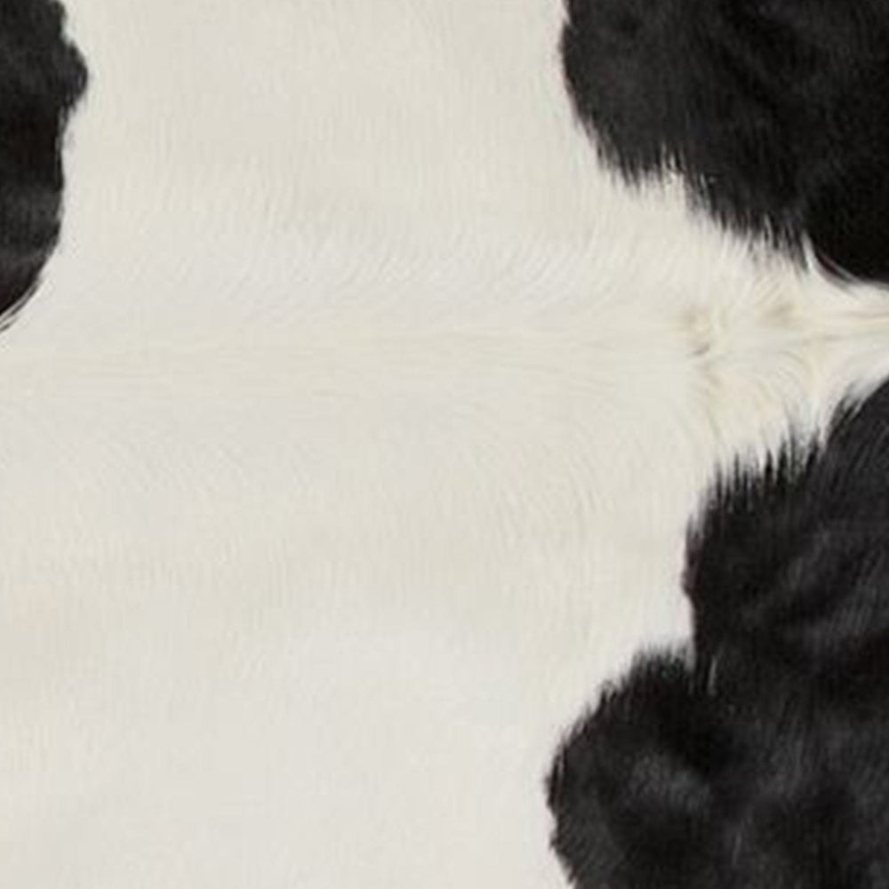 72" X 84" White And Black Cowhide Rug - Homeroots - Flyclothing LLC