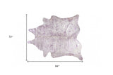 72" X 84" Grey Cowhide Rug - Homeroots