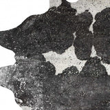 72" X 84" Silver Black & White Cowhide  Rug - Homeroots