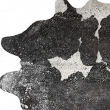 72" X 84" Silver Black & White Cowhide Rug - Homeroots - Flyclothing LLC