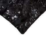 18" Black and Silver Cowhide Throw Pillow - Homeroots