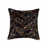 18" X 18" X 5" Chocolate And Gold  Pillow - Homeroots