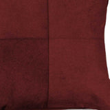 18" Wine Cowhide Throw Pillow - Homeroots