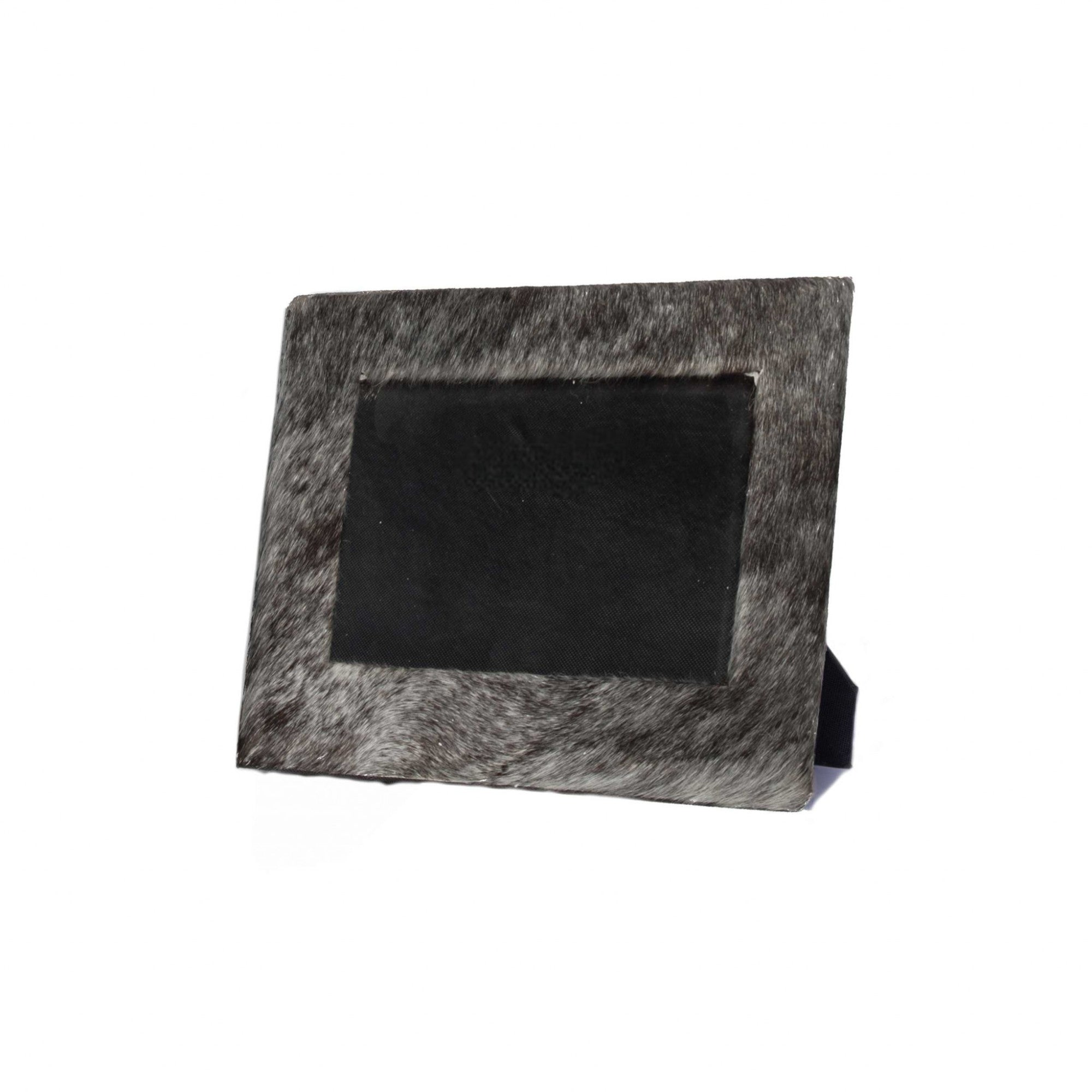 4" x 6" Gray Cowhide Tabletop Picture Frame