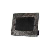 4" x 6" Gray Cowhide Tabletop Picture Frame - Homeroots