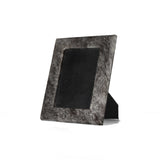 4" x 6" Gray Cowhide Tabletop Picture Frame - Homeroots