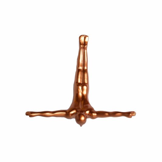 7" Bronze Diver Resin Wall Decor - Homeroots