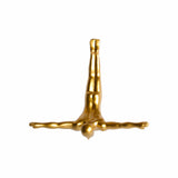7" Gold Diver Resin Wall Decor - Homeroots