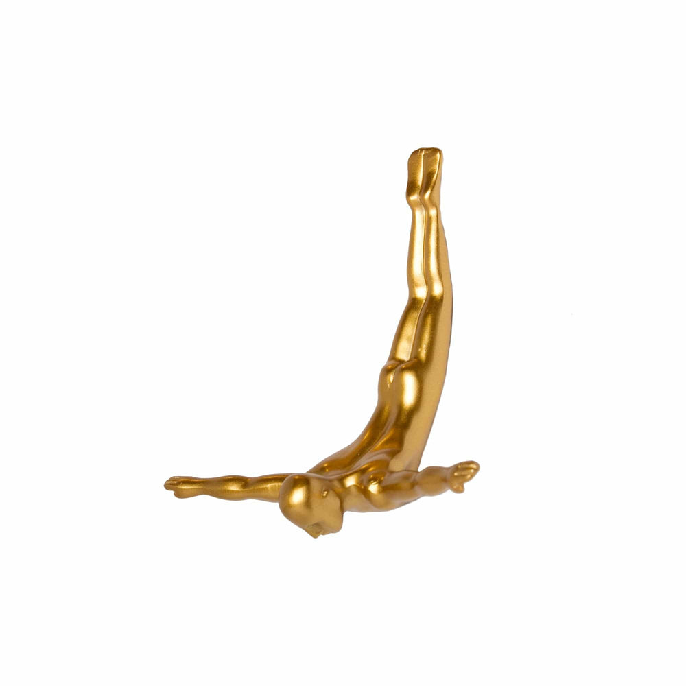 7" Gold Diver Resin Wall Decor - Homeroots