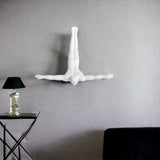 7" White Diver Resin Wall Decor - Homeroots