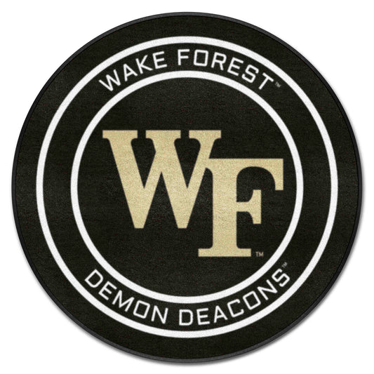 Wake Forest Hockey Puck Rug - 27in. Diameter