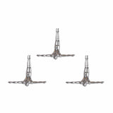 Set of Three 7" Silver Divers Resin Wall Decor - Homeroots