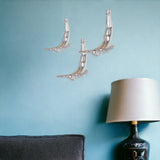 Set of Three 7" Silver Divers Resin Wall Decor - Homeroots