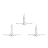 Set of Three 7" White Divers Resin Wall Decor - Homeroots - Flyclothing LLC