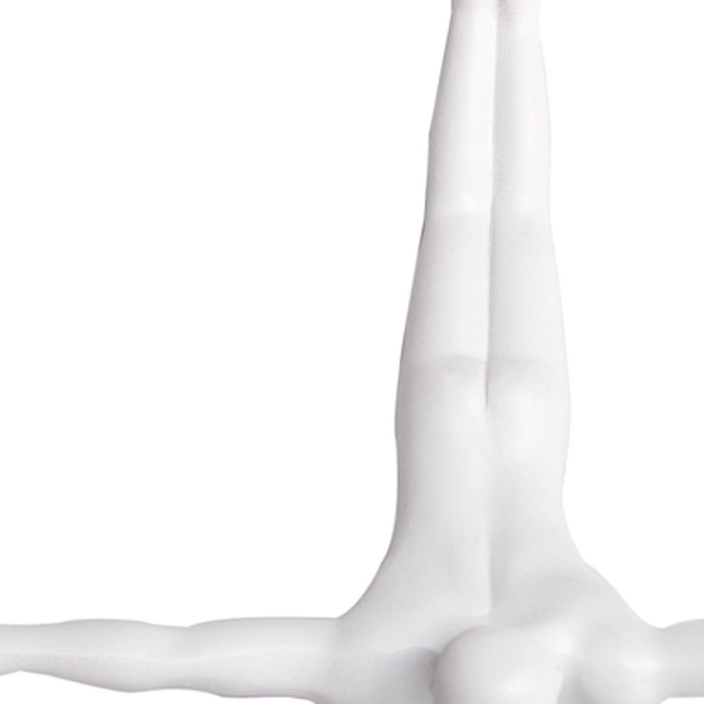 Set of Three 7" White Divers Resin Wall Decor - Homeroots