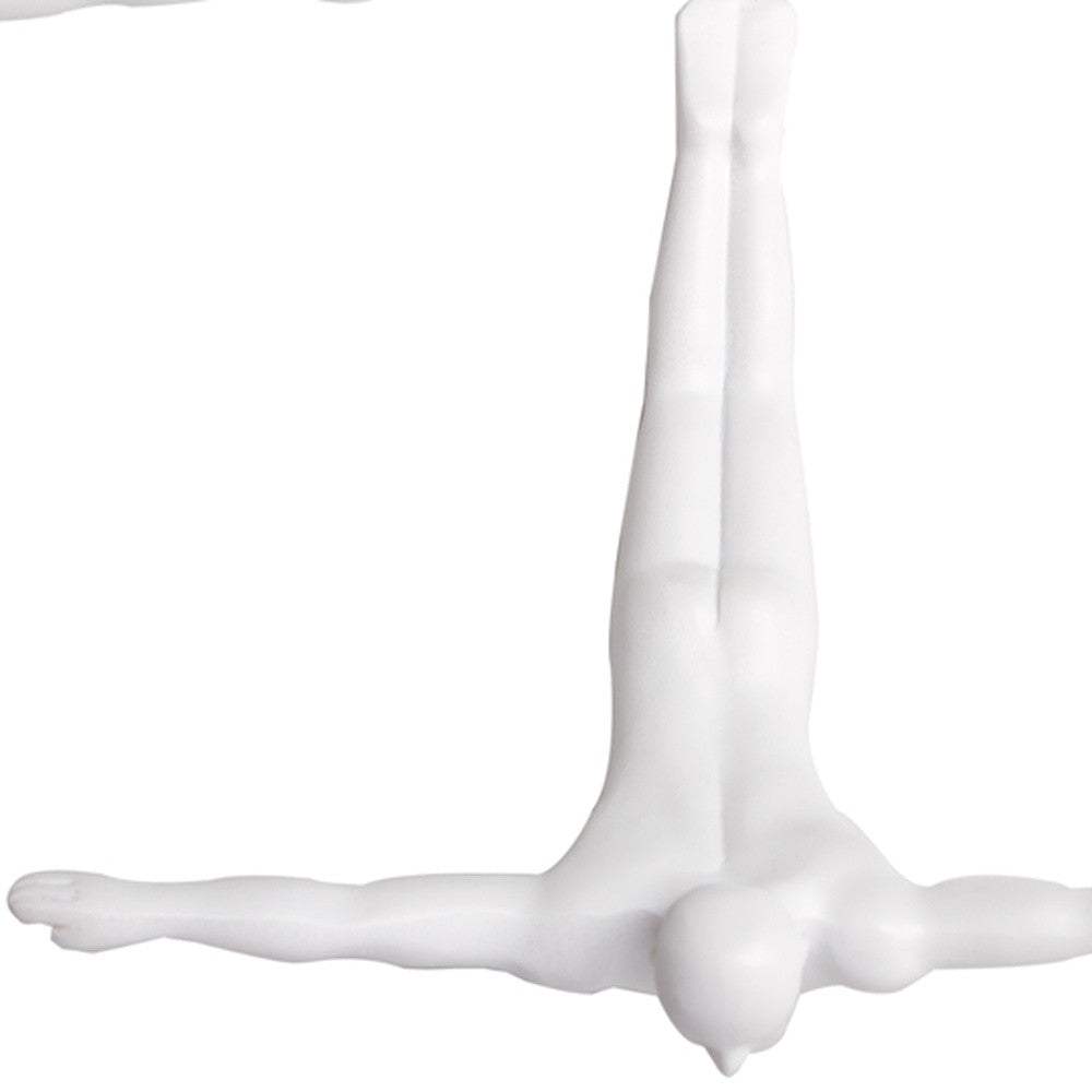 Set of Three 7" White Divers Resin Wall Decor - Homeroots - Flyclothing LLC