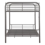 79" X 42" X 61" Gunmetal Metal Twin Over Twin Bunk Bed - Homeroots