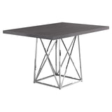 48" Taupe And Silver Metal Dining Table - Homeroots - Flyclothing LLC