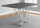 48" Taupe And Silver Metal Dining Table - Homeroots - Flyclothing LLC