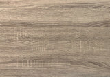 60" Taupe And Black Metal Sled Base Dining Table - Homeroots