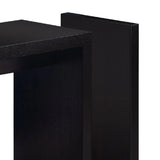 24" Dark Brown Wood And Metal End Table With Shelf - Homeroots