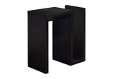 24" Dark Brown Wood And Metal End Table With Shelf - Homeroots