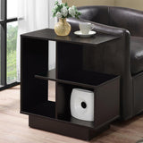 24" Espresso Wood End Table With Four Shelves - Homeroots - Flyclothing LLC