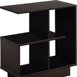 24" Espresso Wood End Table With Four Shelves - Homeroots
