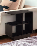 24" Espresso Wood End Table With Four Shelves - Homeroots