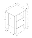 24" Black Nightstand - Homeroots