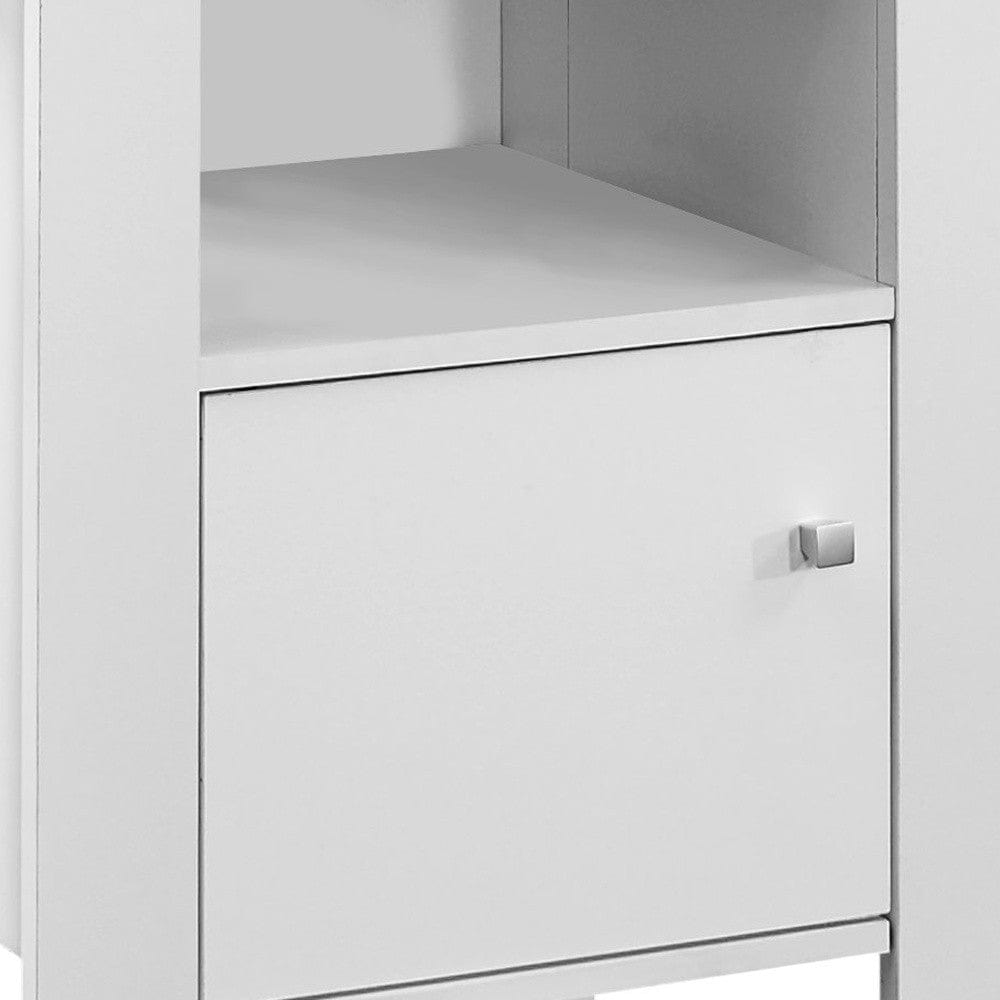 24" White Wood End Table With Shelf - Homeroots - Flyclothing LLC