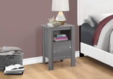 24" Gray Wood End Table With Shelf - Homeroots - Flyclothing LLC