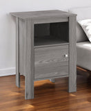 24" Gray Wood End Table With Shelf - Homeroots