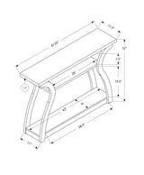 47" White Floor Shelf Console Table With Shelves - Homeroots - Flyclothing LLC
