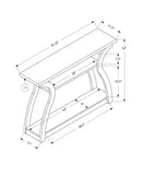 47" White Floor Shelf Console Table With Shelves - Homeroots