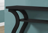47" Black Floor Shelf Console Table With Shelves - Homeroots